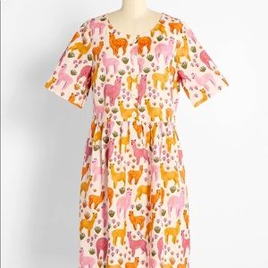 NWT Valley of the Llamas Dress Princess Highway for ModCloth